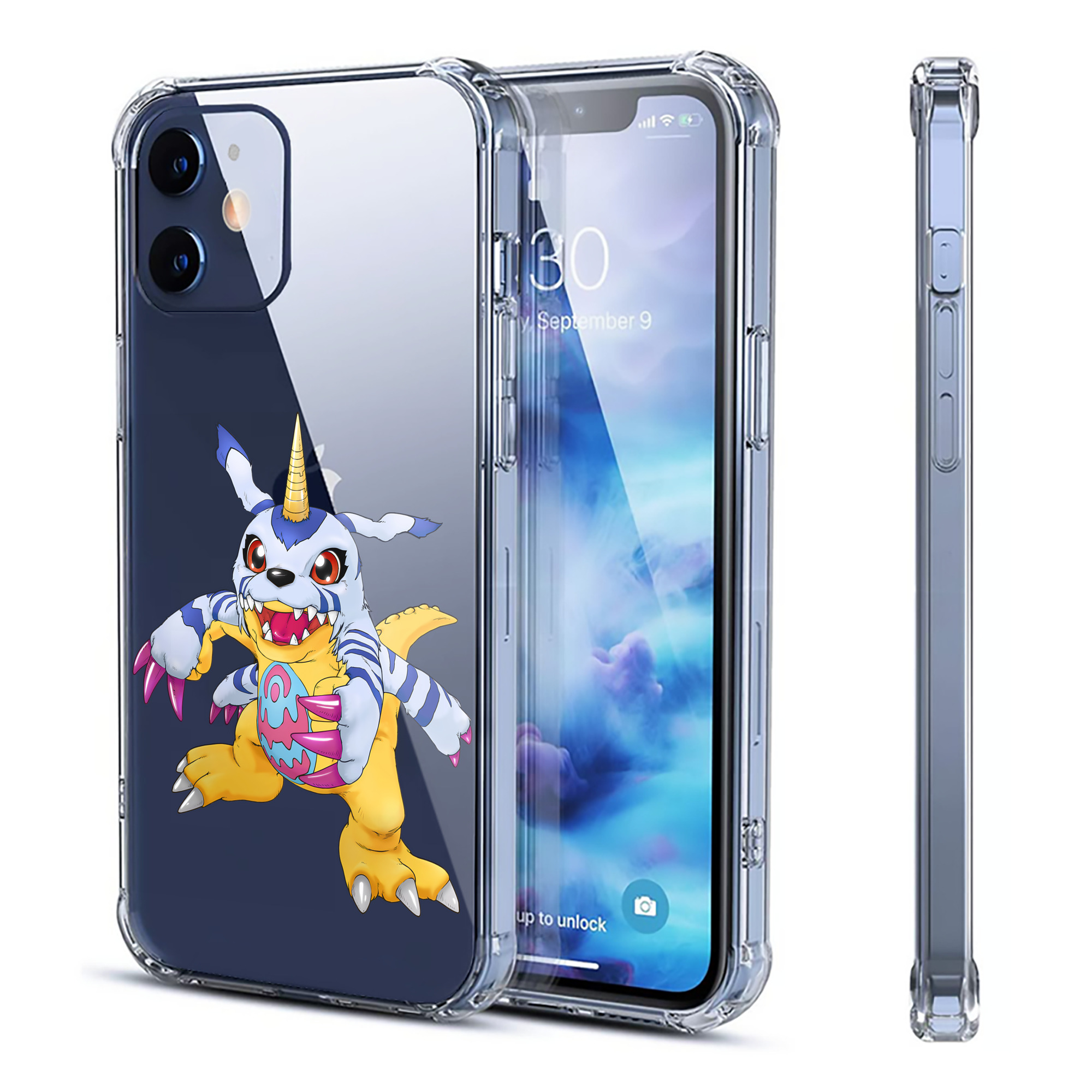 （画像用） Digimon デジタルモンスター/デジモン 【iPhone 12シリーズ対応】透明スマホケース（クリアソフトケース）